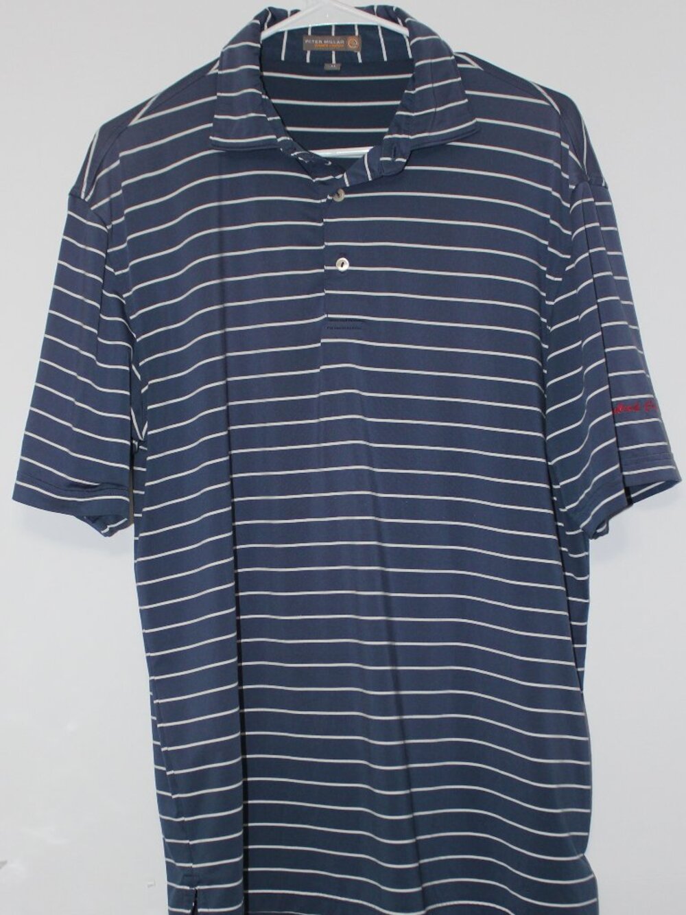 Peter Millar Summer Comfort Seabrook Cup Striped Golf Polo Men's Medium